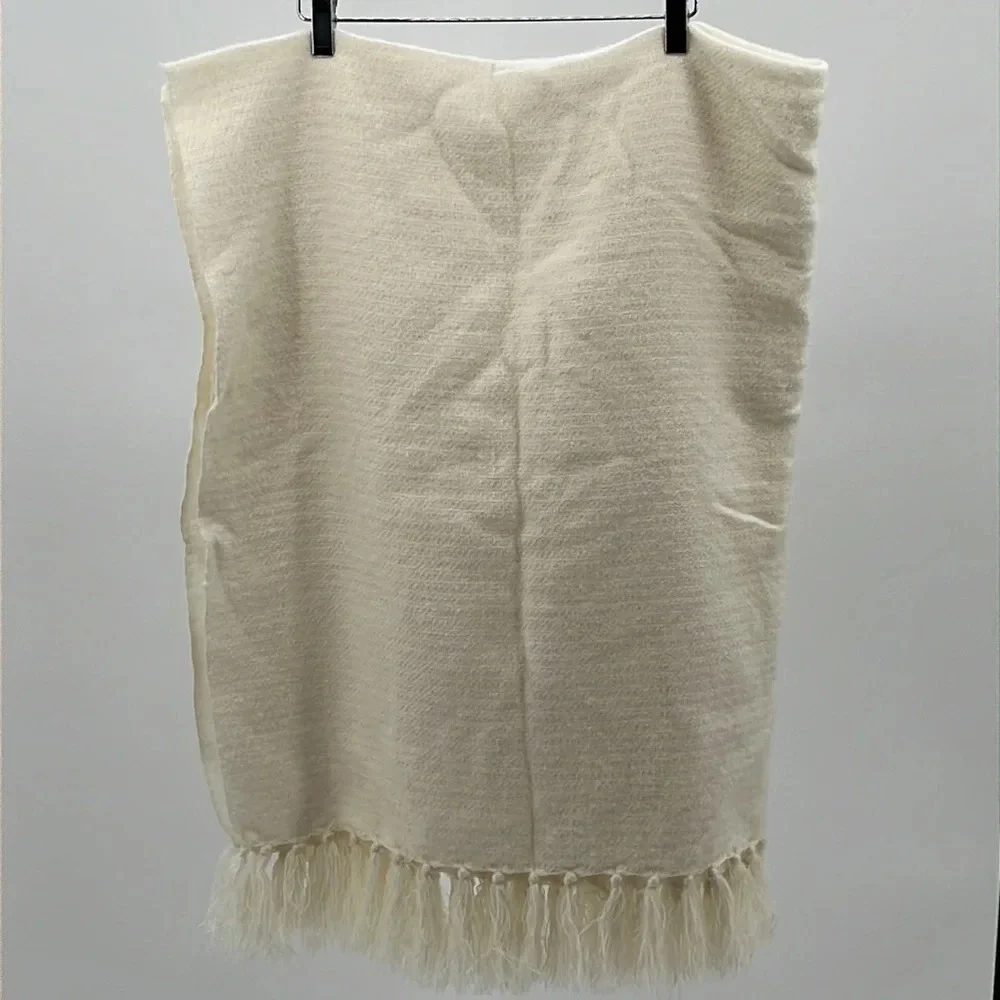 West Elm Acrylic Fringed Throw Blanket - Size 44 x 56